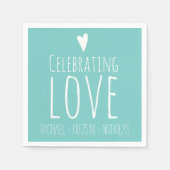 Liefde vieren | Trouwen Servet (Voorkant)