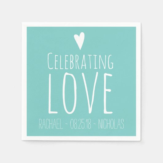 Liefde vieren | Trouwen Servet (Voorkant)