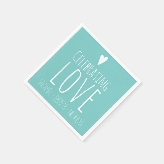 Liefde vieren | Trouwen Servet (Hoek)