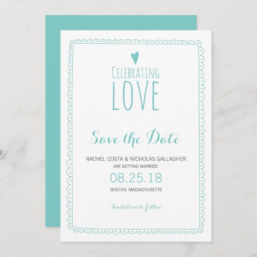 Liefde vieren | Weddenschap Kaart (Voorkant / Achterkant)