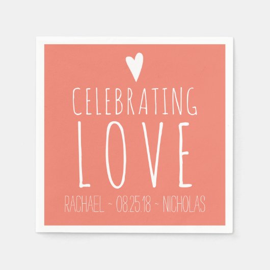 Liefde vieren | Weddenschap Servet (Voorkant)