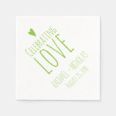 Liefde vieren | Weddenschap Servet (Voorkant)