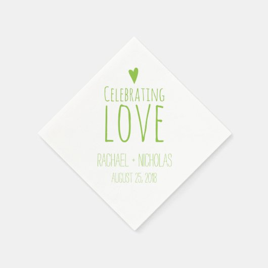 Liefde vieren | Weddenschap Servet (Hoek)