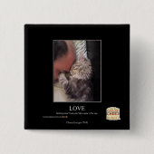 Liefde Vierkante Button 5,1 Cm (Voorkant)