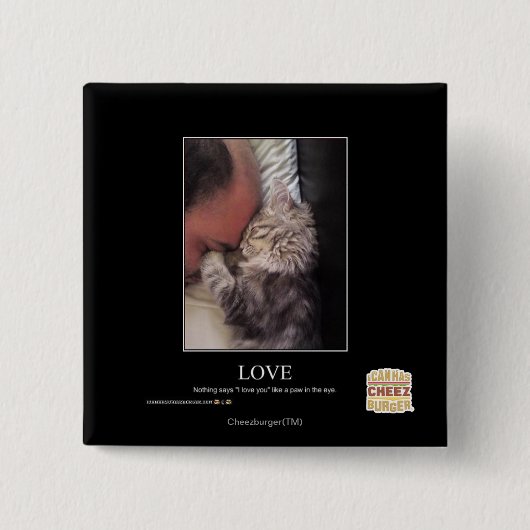 Liefde Vierkante Button 5,1 Cm (Voorkant)