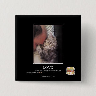 Liefde Vierkante Button 5,1 Cm