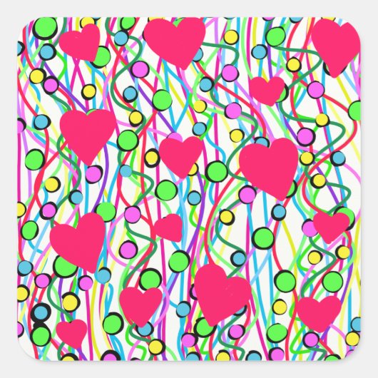 Liefde Vierkante Sticker (Voorkant)