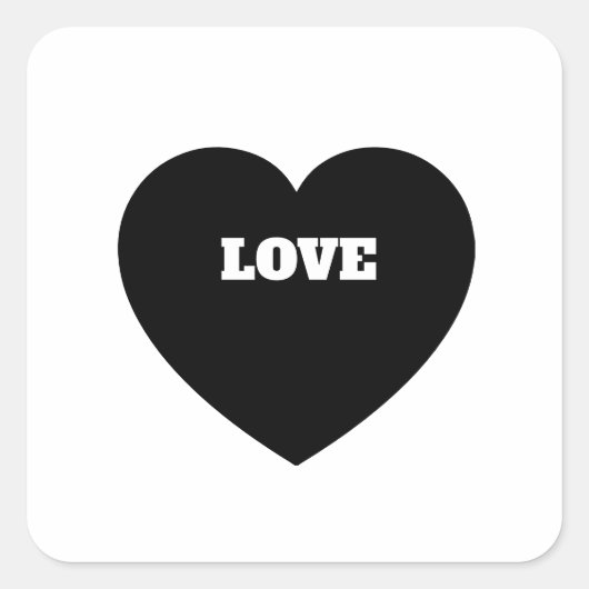 Liefde Vierkante Sticker (Voorkant)