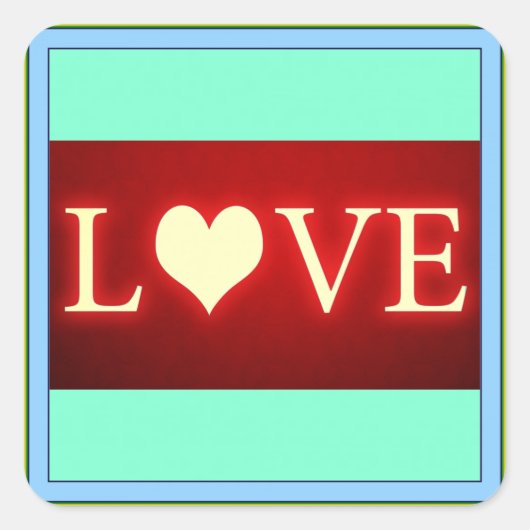 Liefde Vierkante Sticker (Voorkant)