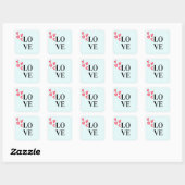 Liefde Vierkante Sticker (Vel)