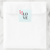 Liefde Vierkante Sticker (Tas)