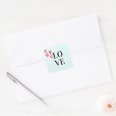 Liefde Vierkante Sticker (Envelop)