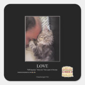 Liefde Vierkante Sticker (Voorkant)