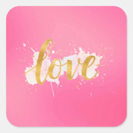 Liefde Vierkante Sticker