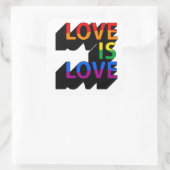 Liefde Vierkante Sticker (Tas)