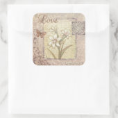 Liefde Vierkante Sticker (Tas)