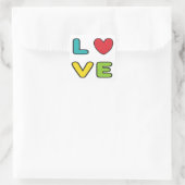 Liefde Vierkante Sticker (Tas)