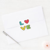 Liefde Vierkante Sticker (Envelop)
