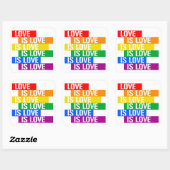 Liefde Vierkante Sticker (Vel)