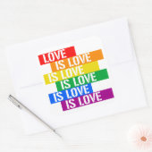 Liefde Vierkante Sticker (Envelop)