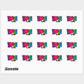 Liefde Vierkante Sticker (Vel)