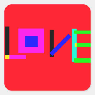 Liefde Vierkante Sticker
