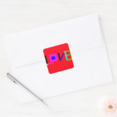 Liefde Vierkante Sticker (Envelop)
