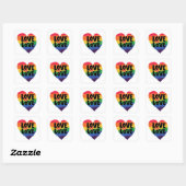Liefde Vierkante Sticker (Vel)