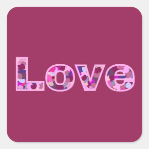 Liefde Vierkante Sticker