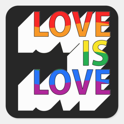 Liefde Vierkante Sticker (Voorkant)