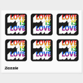 Liefde Vierkante Sticker (Vel)