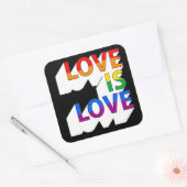 Liefde Vierkante Sticker (Envelop)