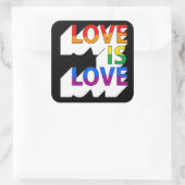 Liefde Vierkante Sticker (Tas)