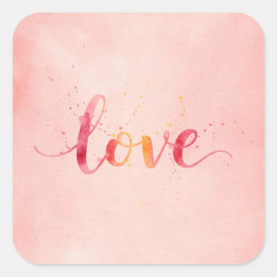 Liefde Vierkante Sticker