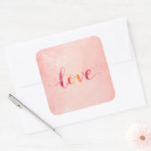 Liefde Vierkante Sticker (Envelop)