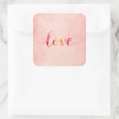 Liefde Vierkante Sticker (Tas)