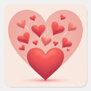 liefde vierkante sticker