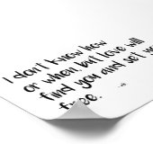 Liefde vind je afdrukken poster (Hoek)