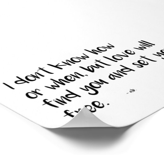 Liefde vind je afdrukken poster (Hoek)