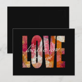 Liefde Vintage Briefkaart (Voorkant / Achterkant)