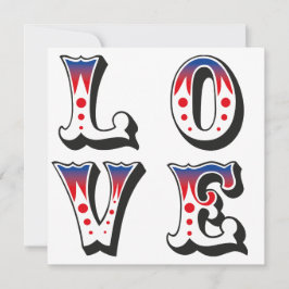 Liefde - Vintage Circus Kermis Stijl Kaart