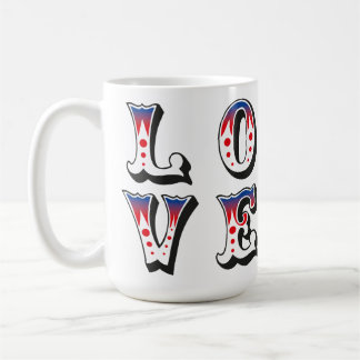 Liefde - Vintage Circus Kermis Stijl Koffiemok