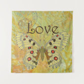 Liefde vintage vlinder wandkleed (Voorkant)