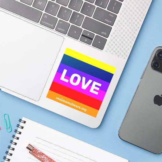 Liefde Vinyl Sticker (Laptop met iPhone)