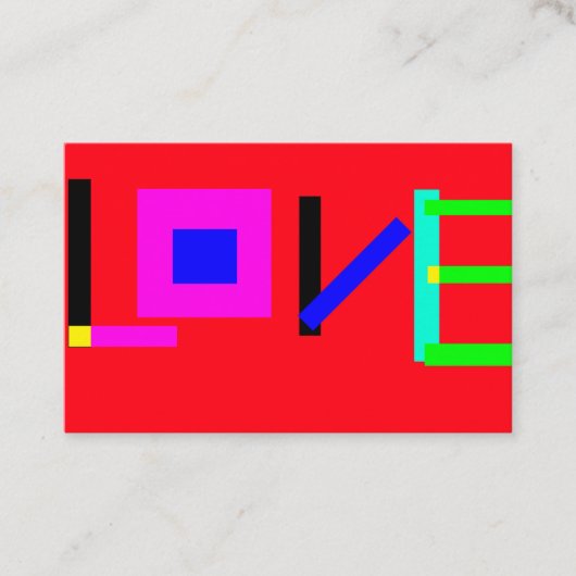 Liefde Visitekaartje (Voorkant)