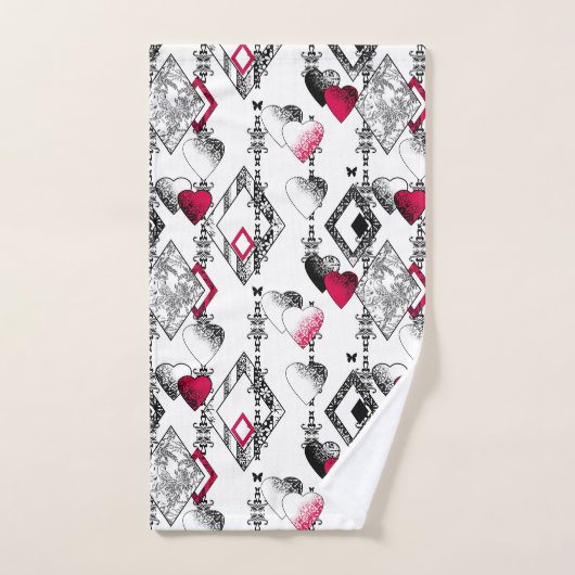 Liefde, visnet, patchwork bad handdoek (Handdoek)