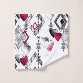 Liefde, visnet, patchwork bad handdoek (Wasdoekje)