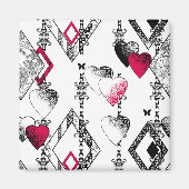Liefde, visnet, patchwork magneet (Voorkant)