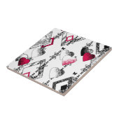 Liefde, visnet, patchwork tegeltje (Zijkant)