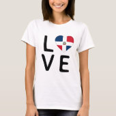 Liefde - vlag Dominicaanse Republiek T-shirt (Voorkant)